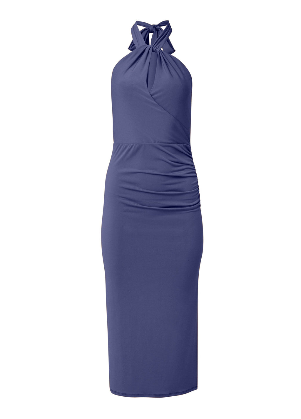 Halter Bodycon Dress - Skipper Blue