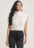Cable Knit Sweater - Cloud Dancer