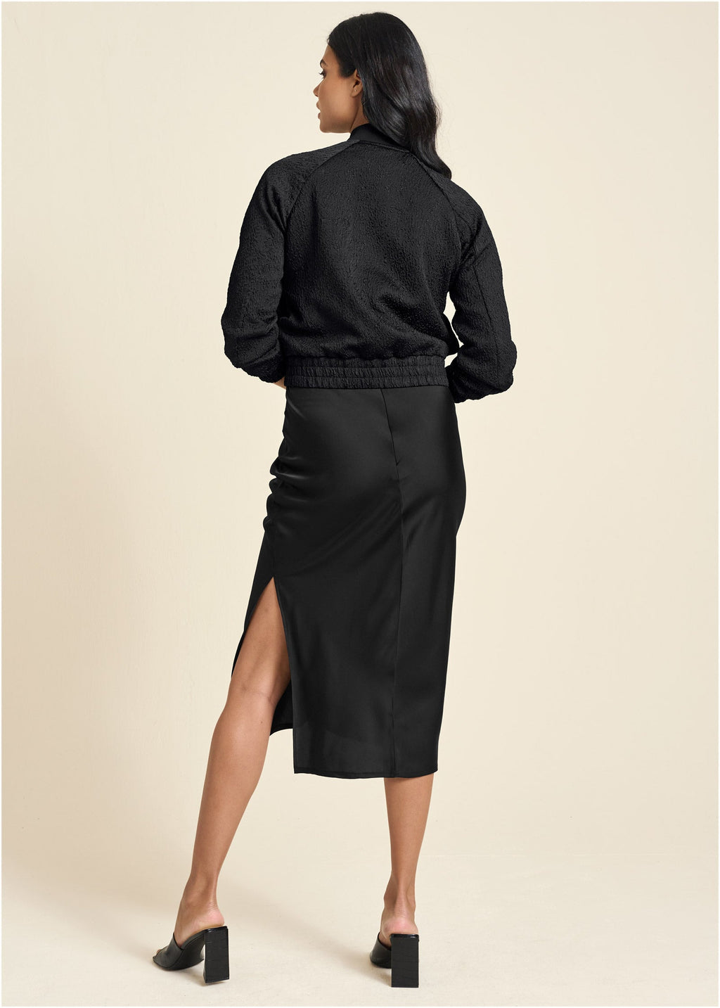 Texture Bomber Jacket - Jet Black