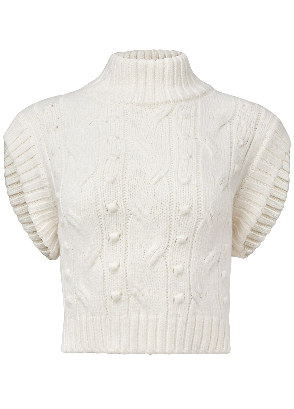 Cable Knit Sweater - Cloud Dancer