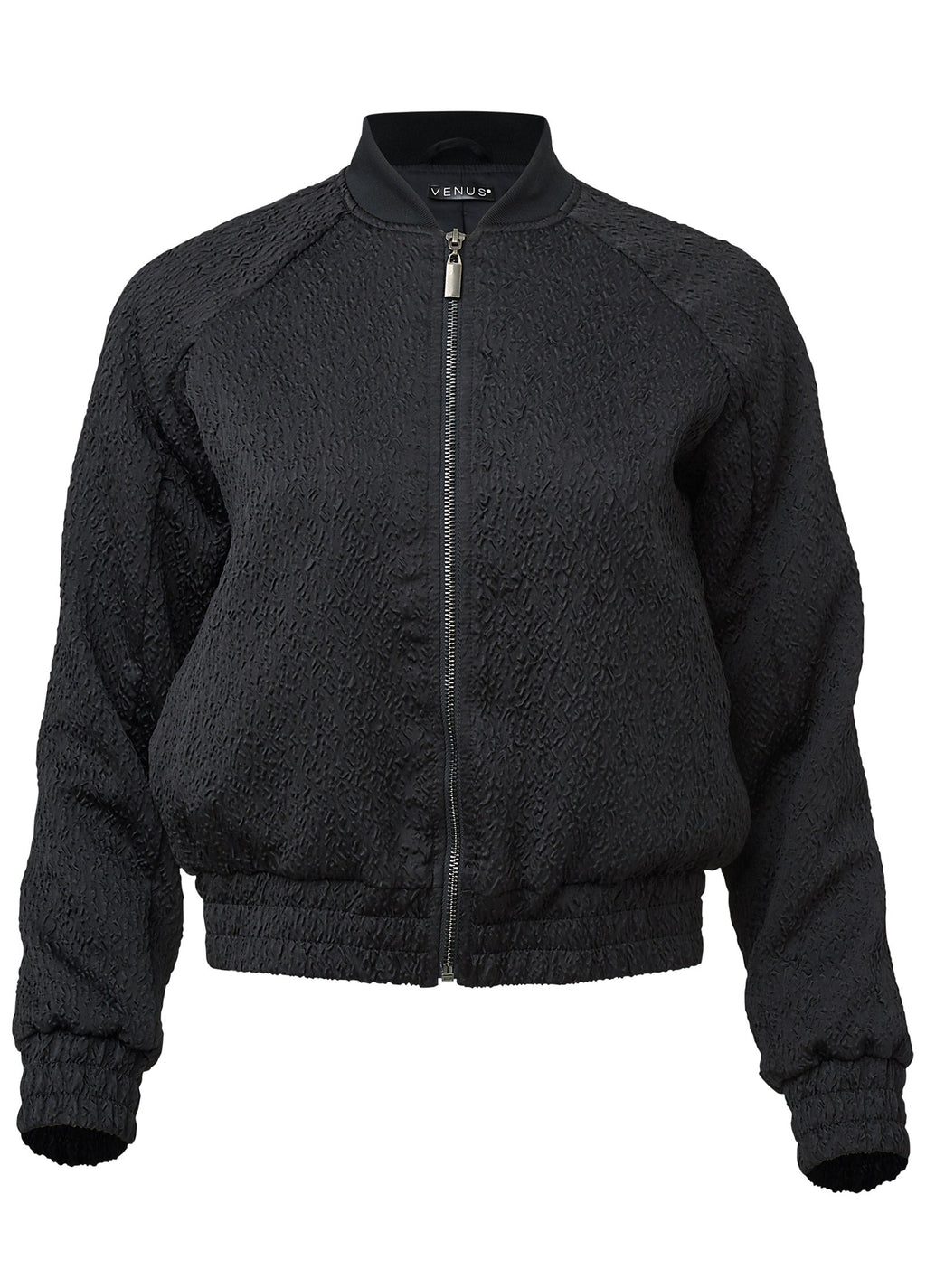 Texture Bomber Jacket - Jet Black