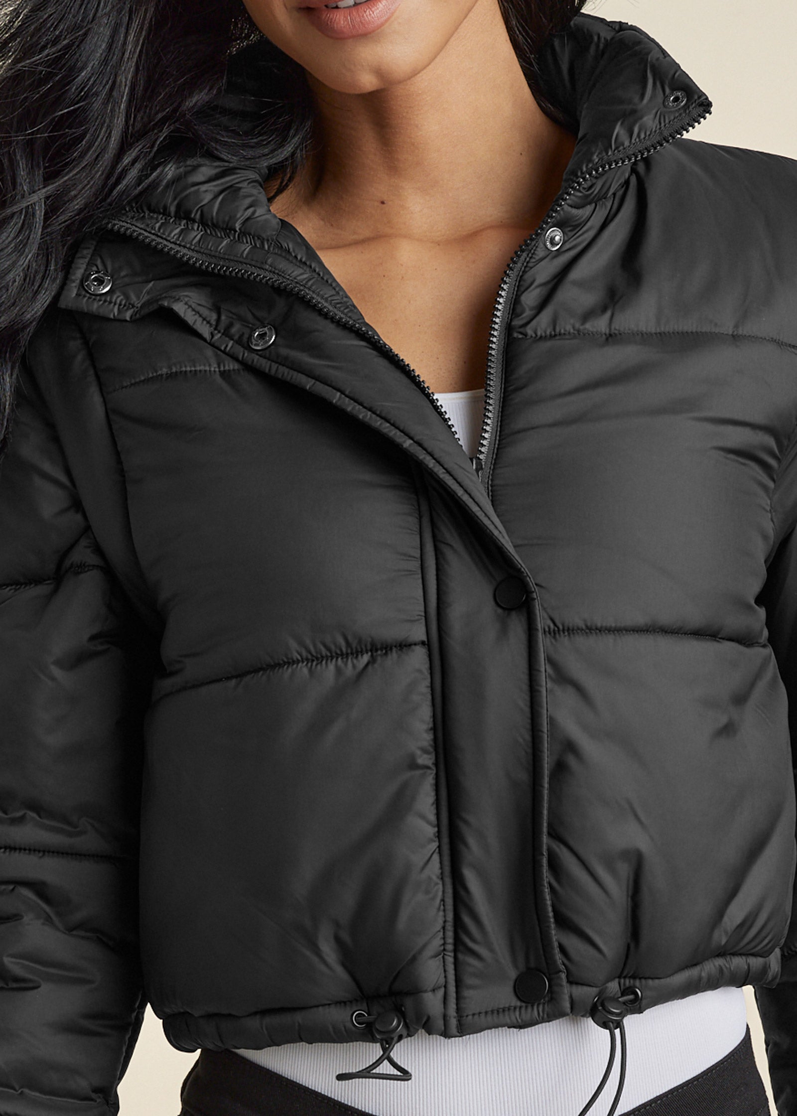 Convertible Puffer Coat - Black