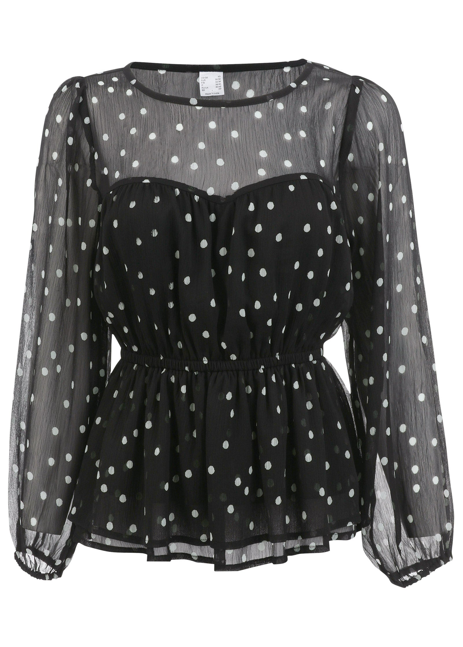 Sheer Beauty Blouse - Dolce Vita Dot