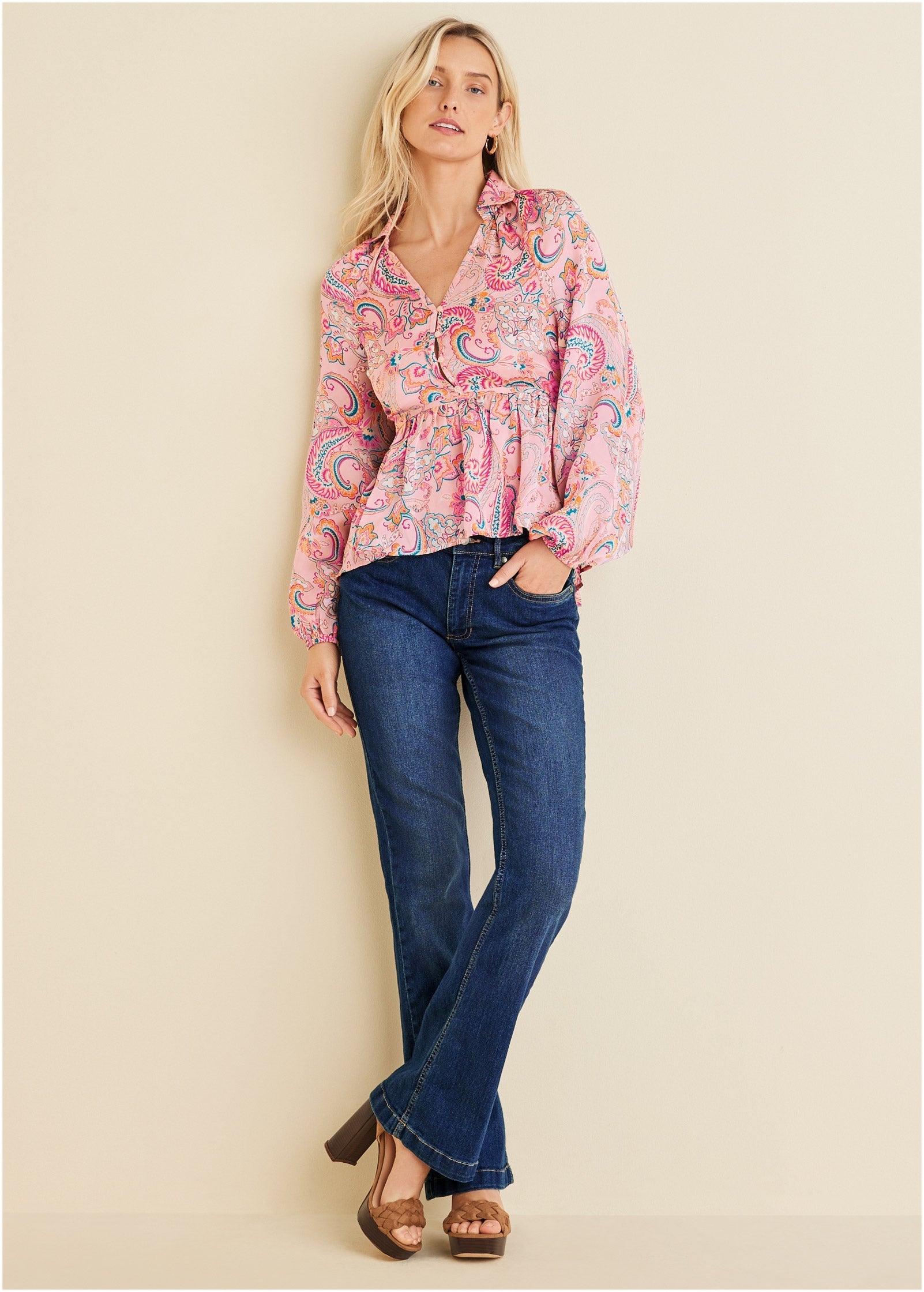 High-Low Blouse - Venetian Paisley