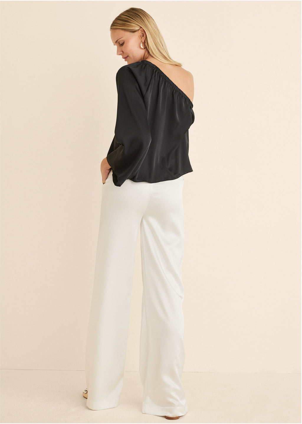 One Shoulder Top - Jet Black