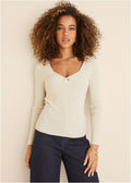 Long Sleeve Sweater - Cloud Dancer