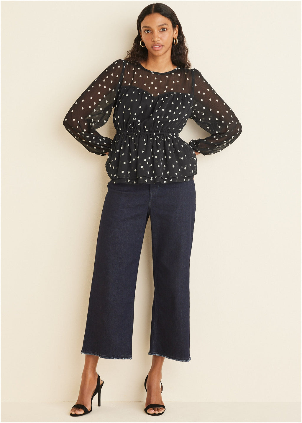 Sheer Beauty Blouse - Dolce Vita Dot