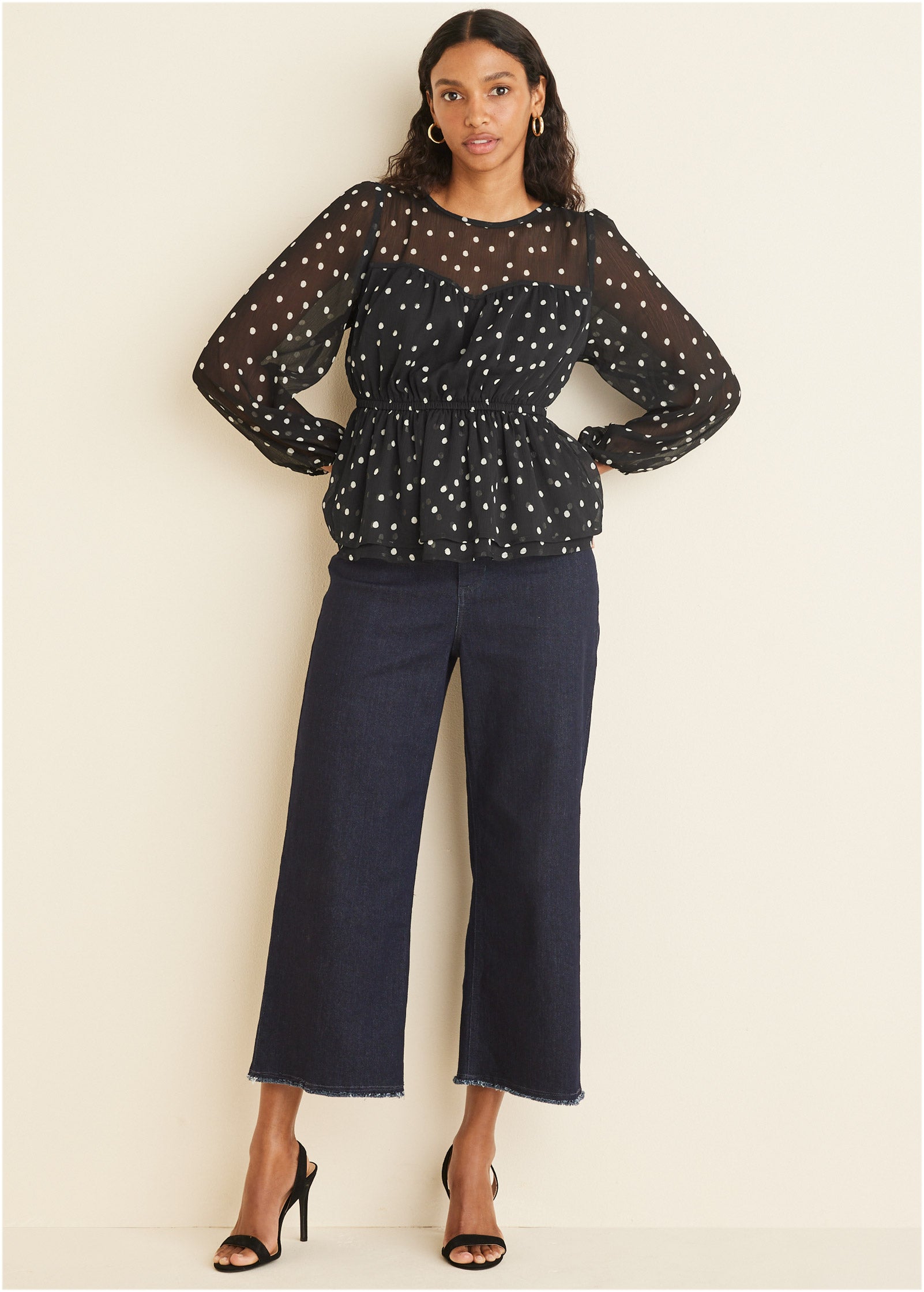 Sheer Beauty Blouse - Dolce Vita Dot