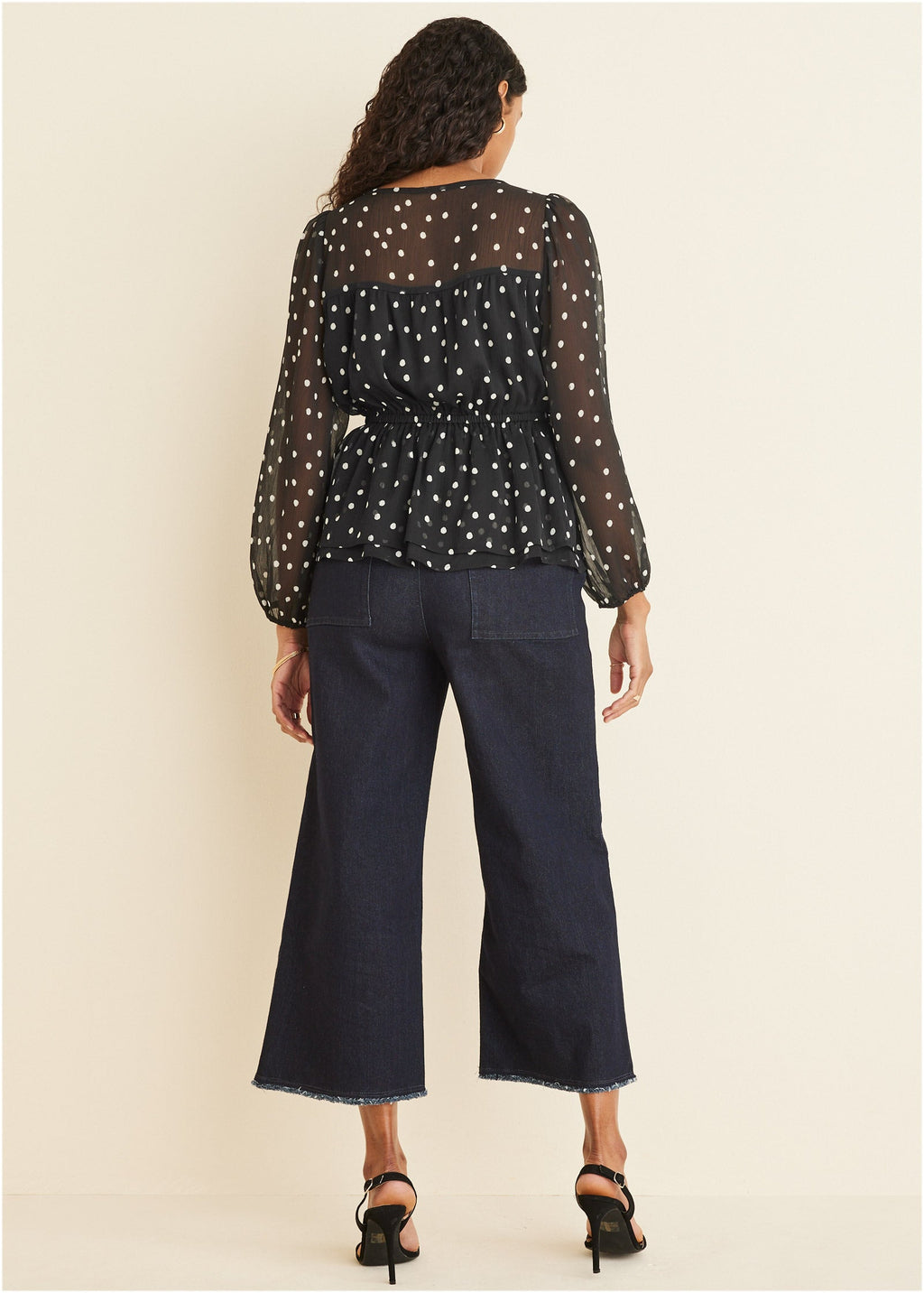 Sheer Beauty Blouse - Dolce Vita Dot