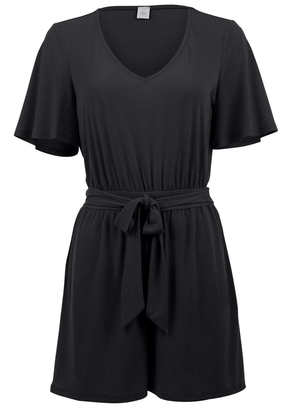 Tie Waist Romper - Jet Black