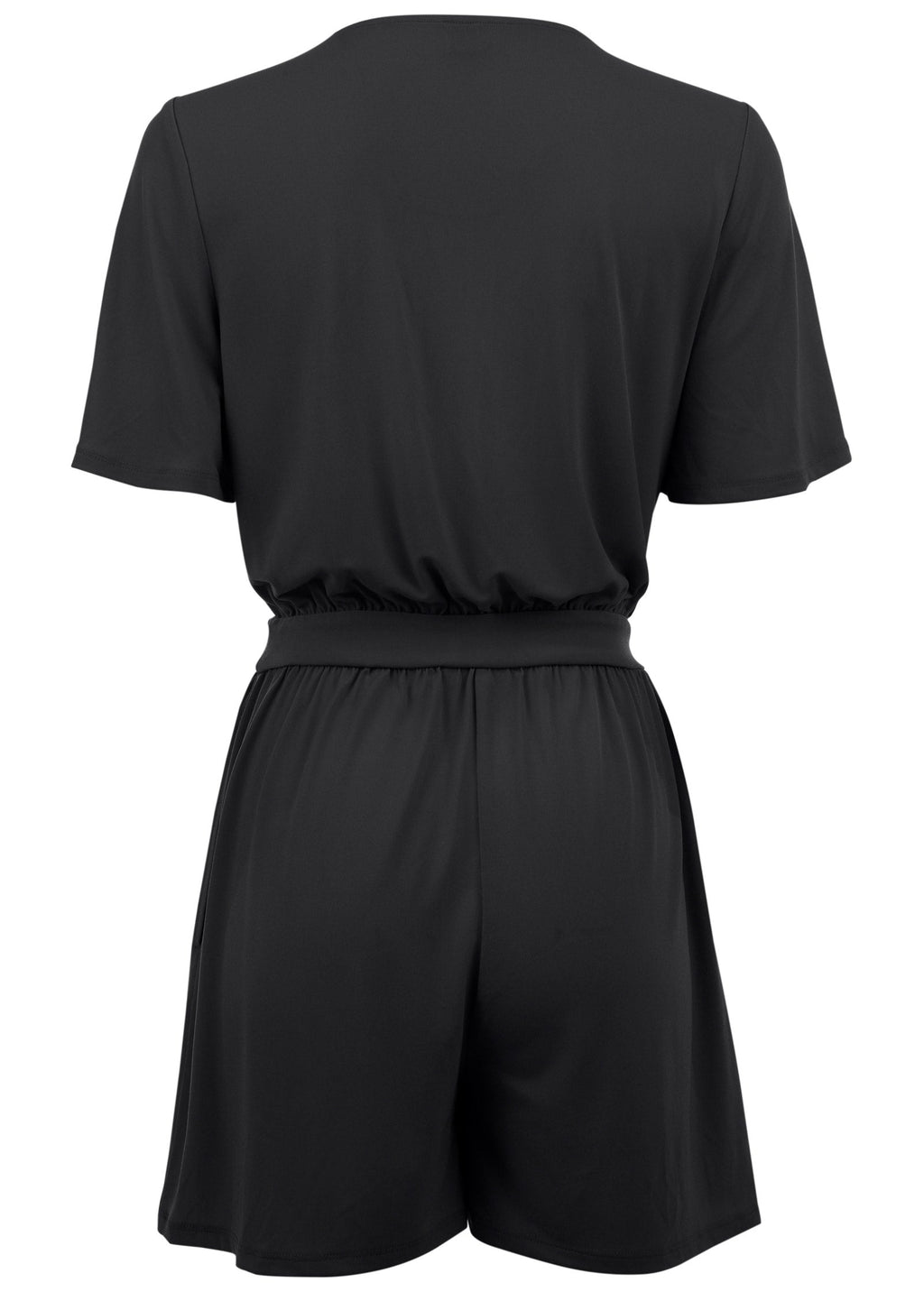 Tie Waist Romper - Jet Black