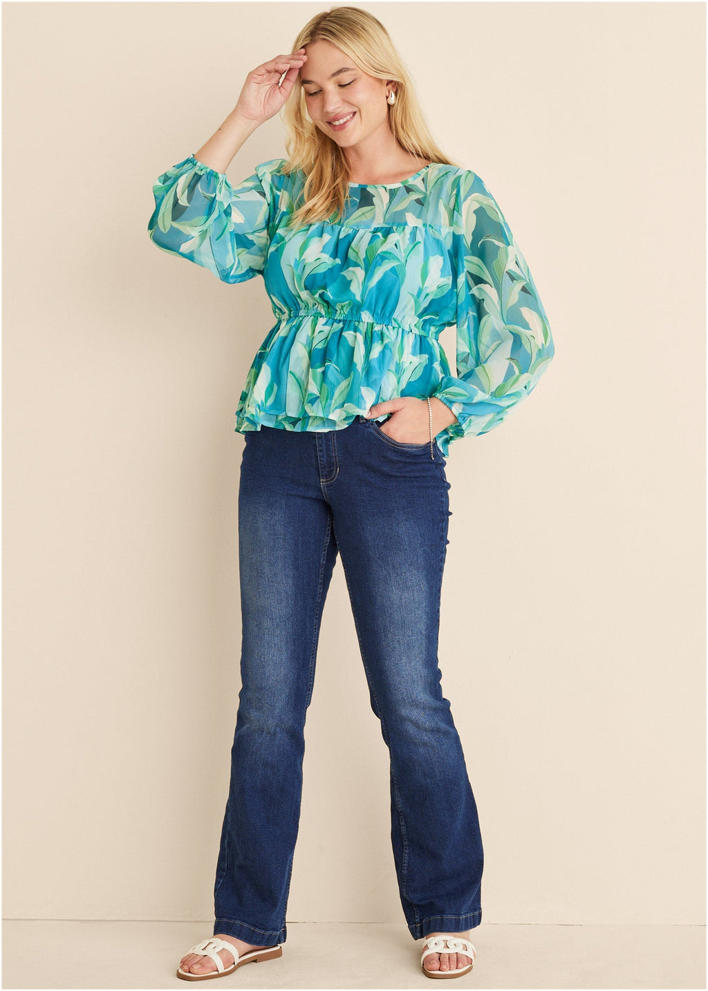 Sheer Beauty Blouse - Botanical Beauty