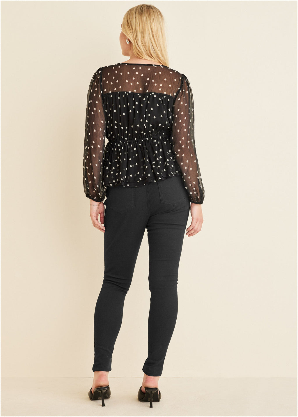 Sheer Beauty Blouse - Dolce Vita Dot