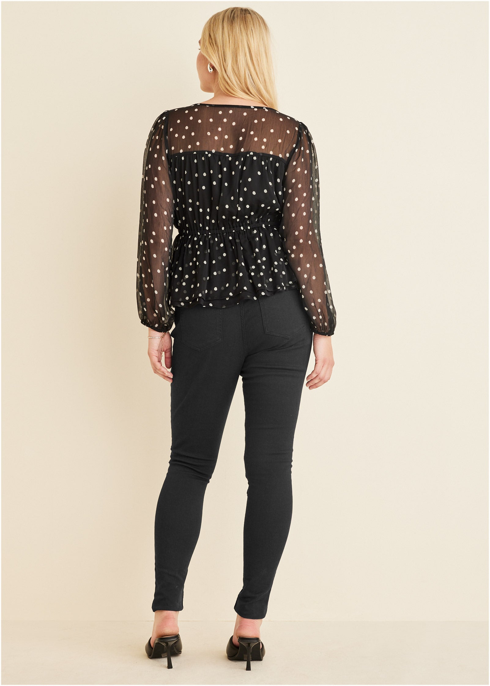 Sheer Beauty Blouse - Dolce Vita Dot