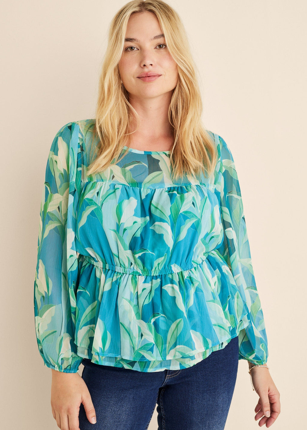 Sheer Beauty Blouse - Botanical Beauty