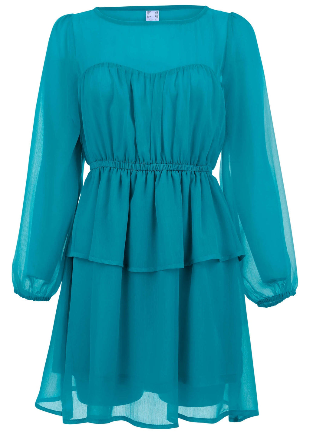 Sheer Beauty Mini Dress - Teal