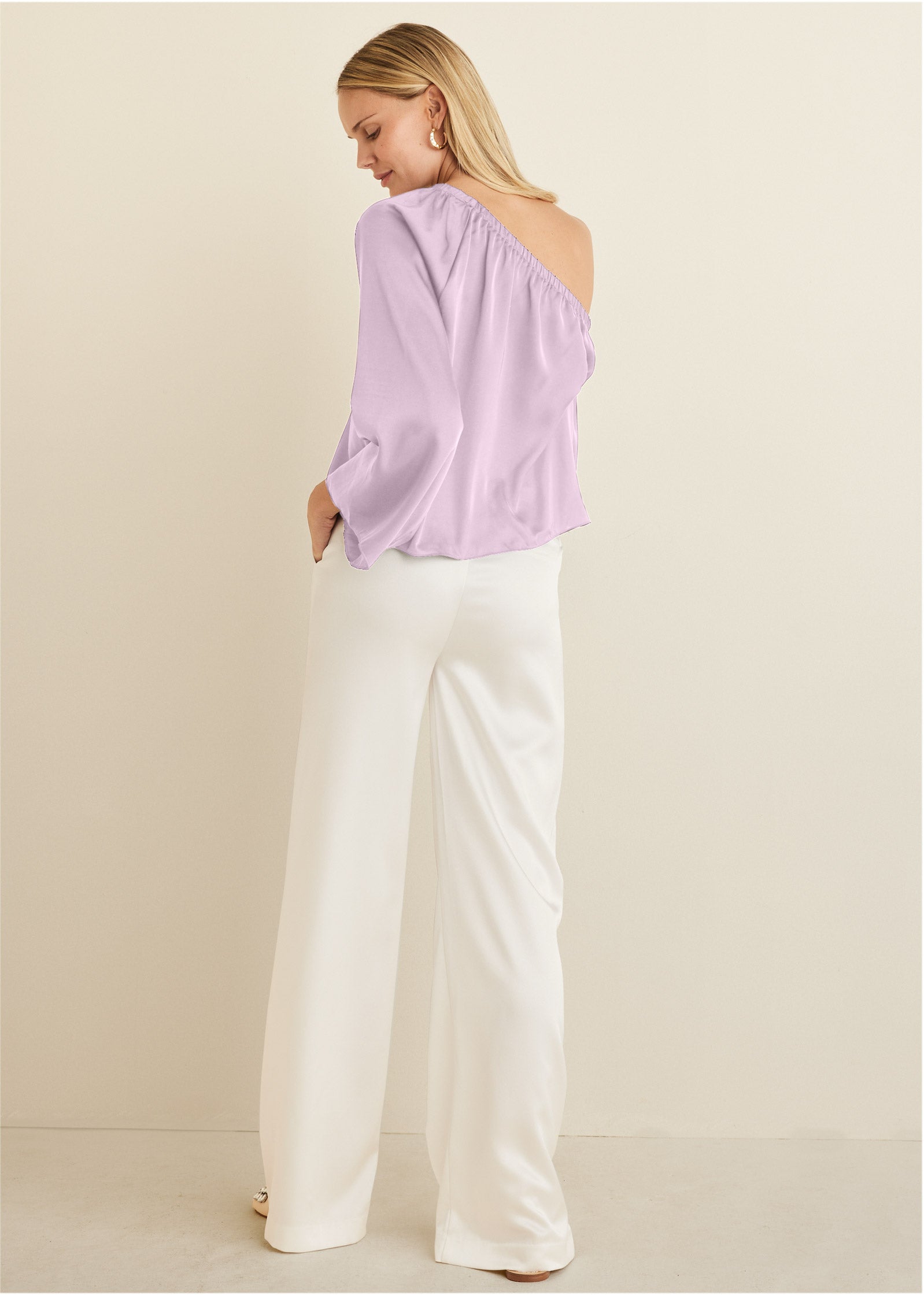 One Shoulder Top - Lilac