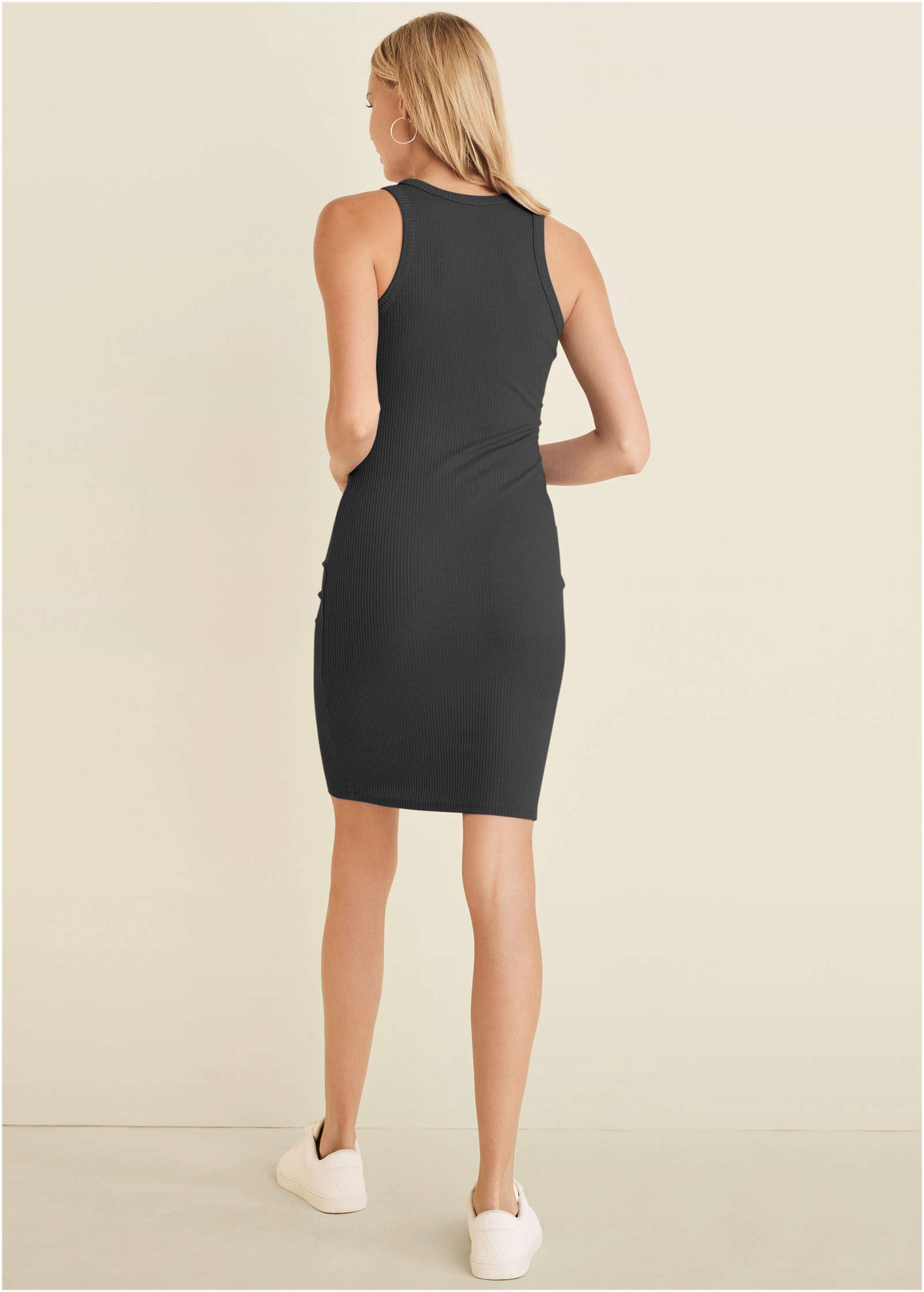 Flexrib Mini Dress - Jet Black