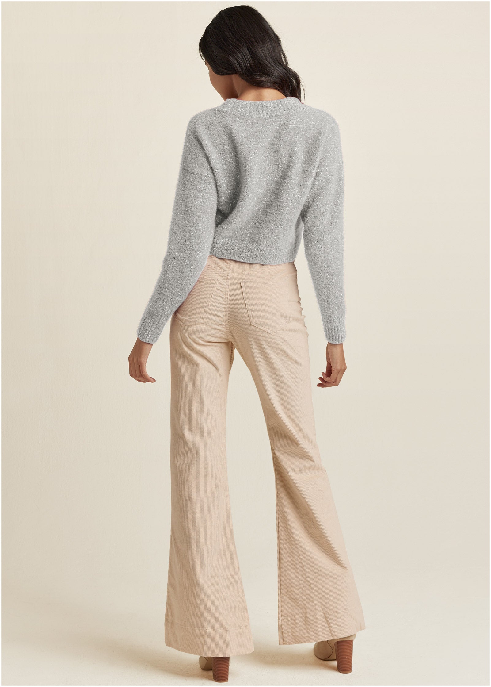V-Neck Sweater - Medium Heather Grey