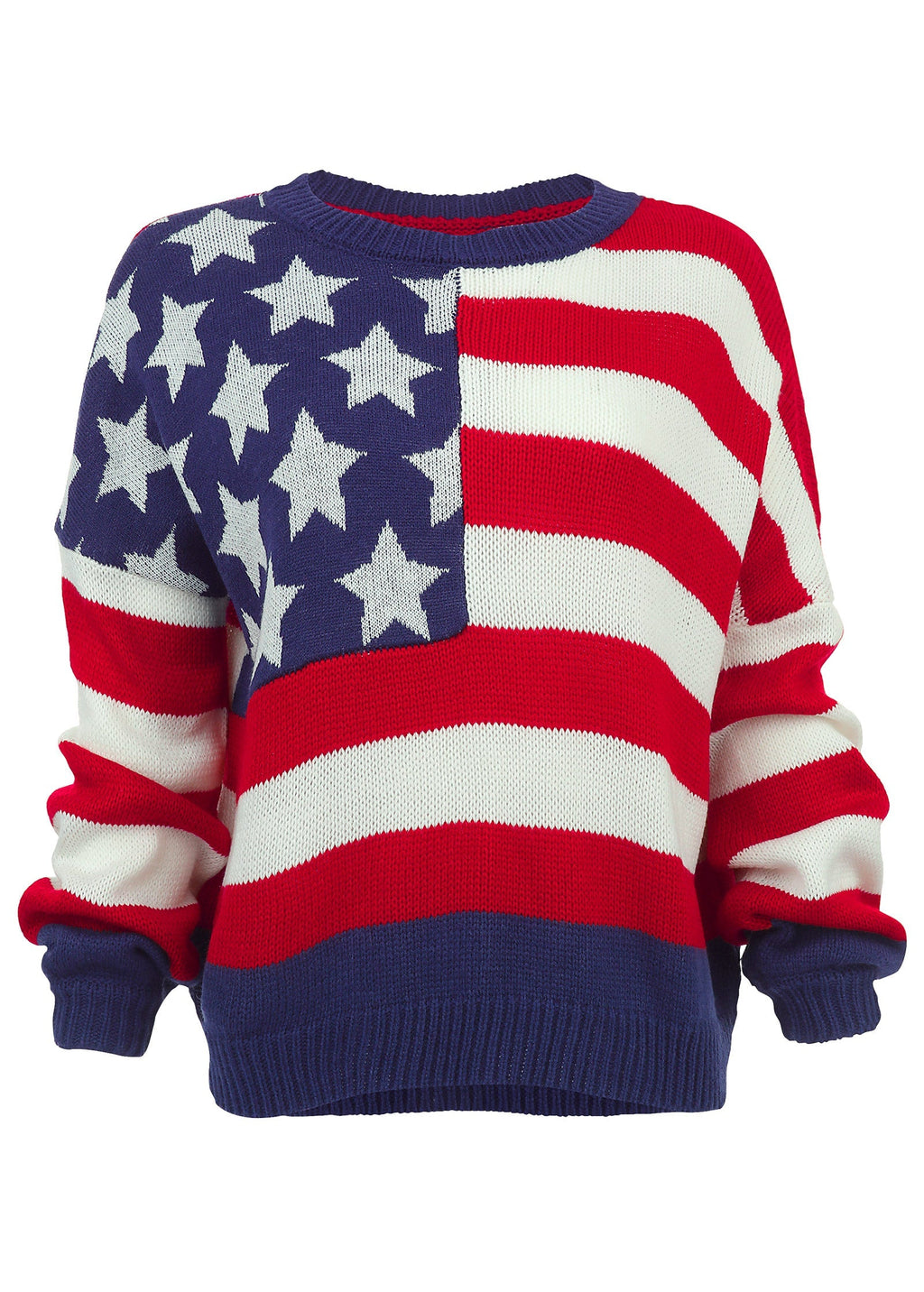 Stars And Stripes Sweater - Racing Red Multi