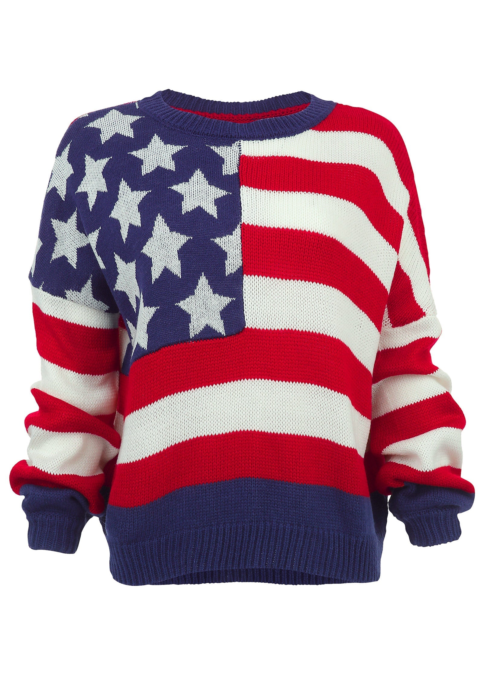 Stars And Stripes Sweater - Racing Red Multi