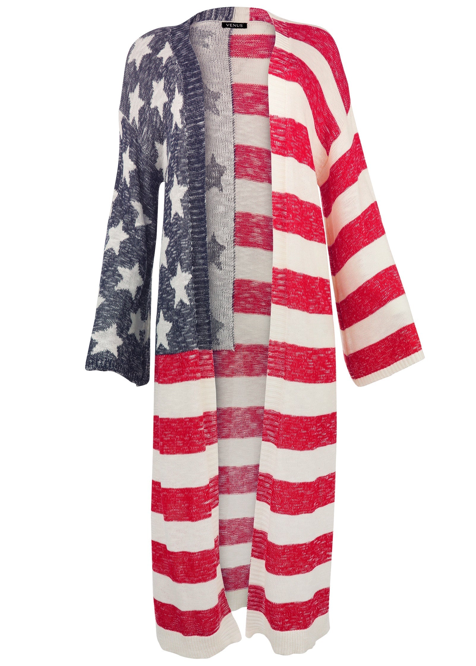 Cotton Americana Cardigan - Racing Red Multi