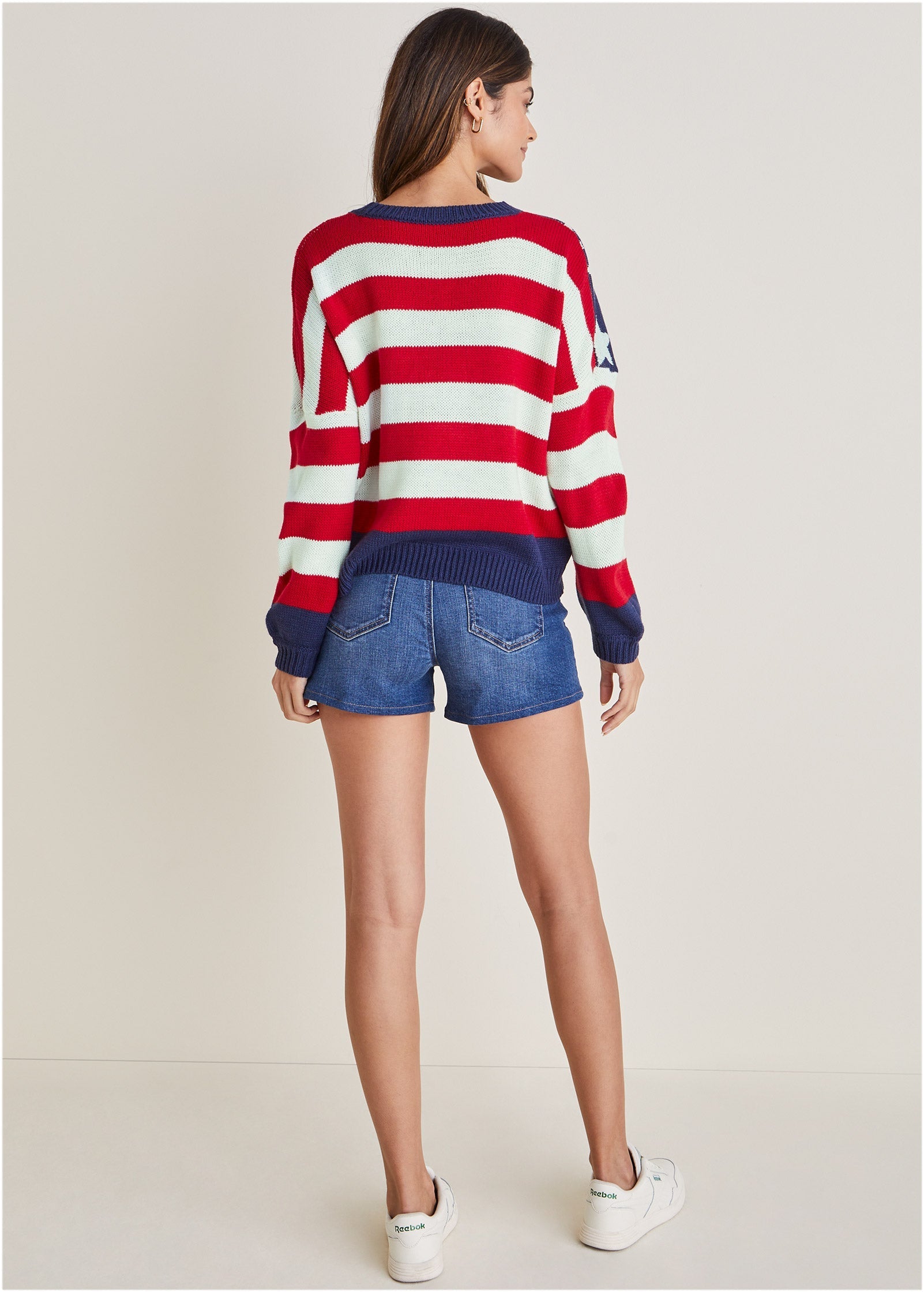 Stars And Stripes Sweater - Racing Red Multi