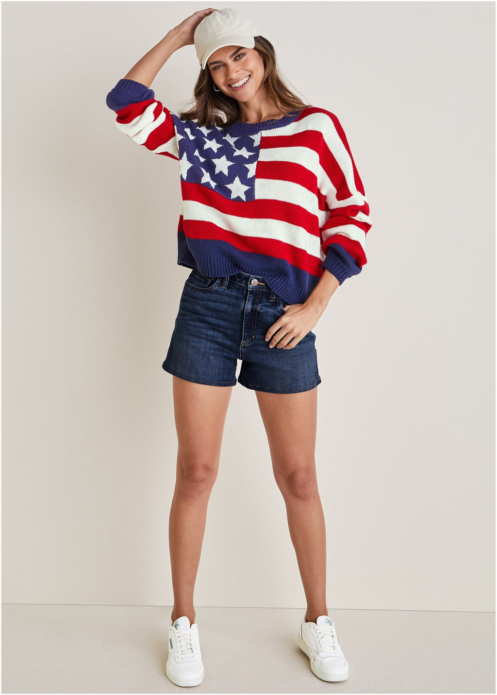 Stars And Stripes Sweater - Racing Red Multi