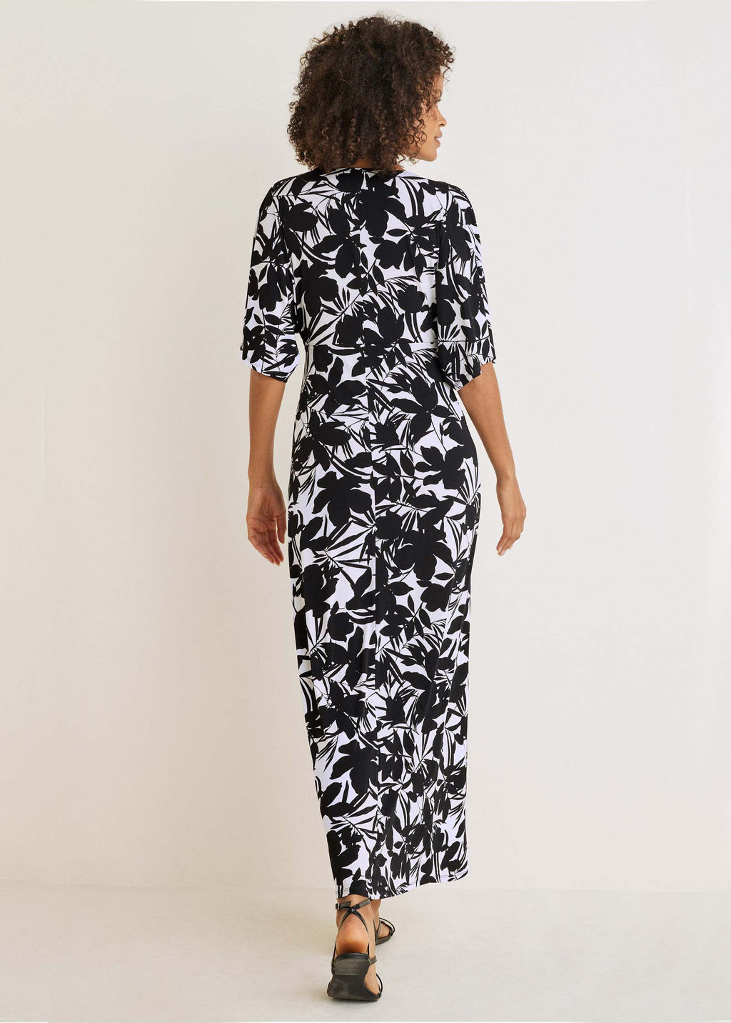 Twist Front Maxi Dress - Exotic Shadow Floral
