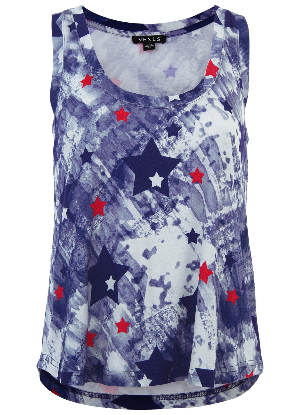 Scoop Neck Tank - Printed Stars
