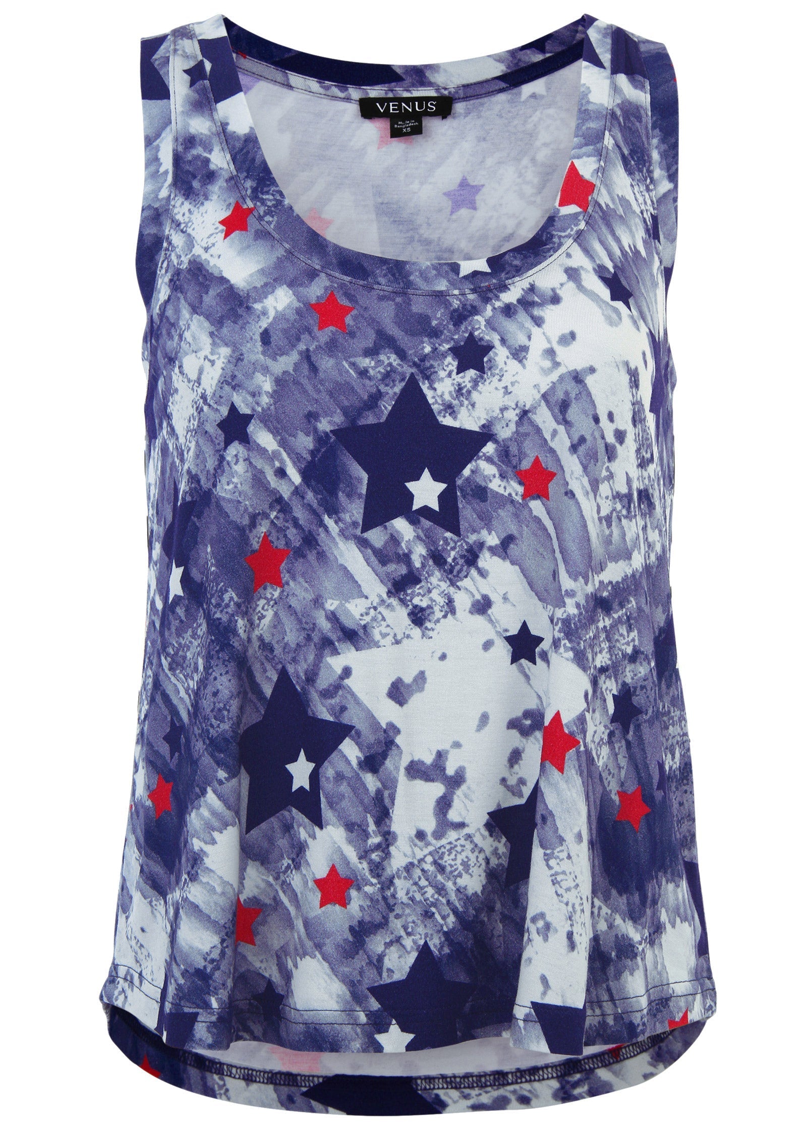 Scoop Neck Tank - Printed Stars