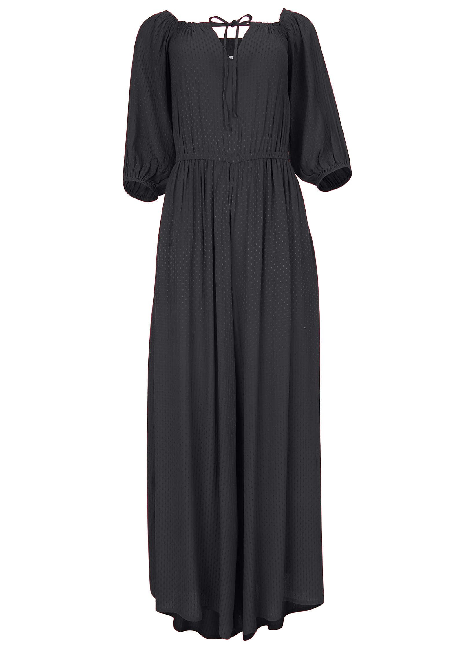 Off-The-Shoulder Jumpsuit - Jet Black