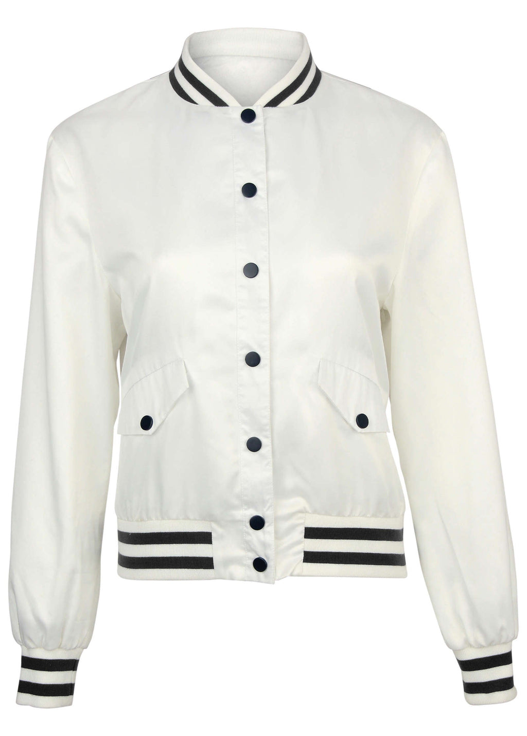 USA Matte Satin Bomber - Cloud Dancer