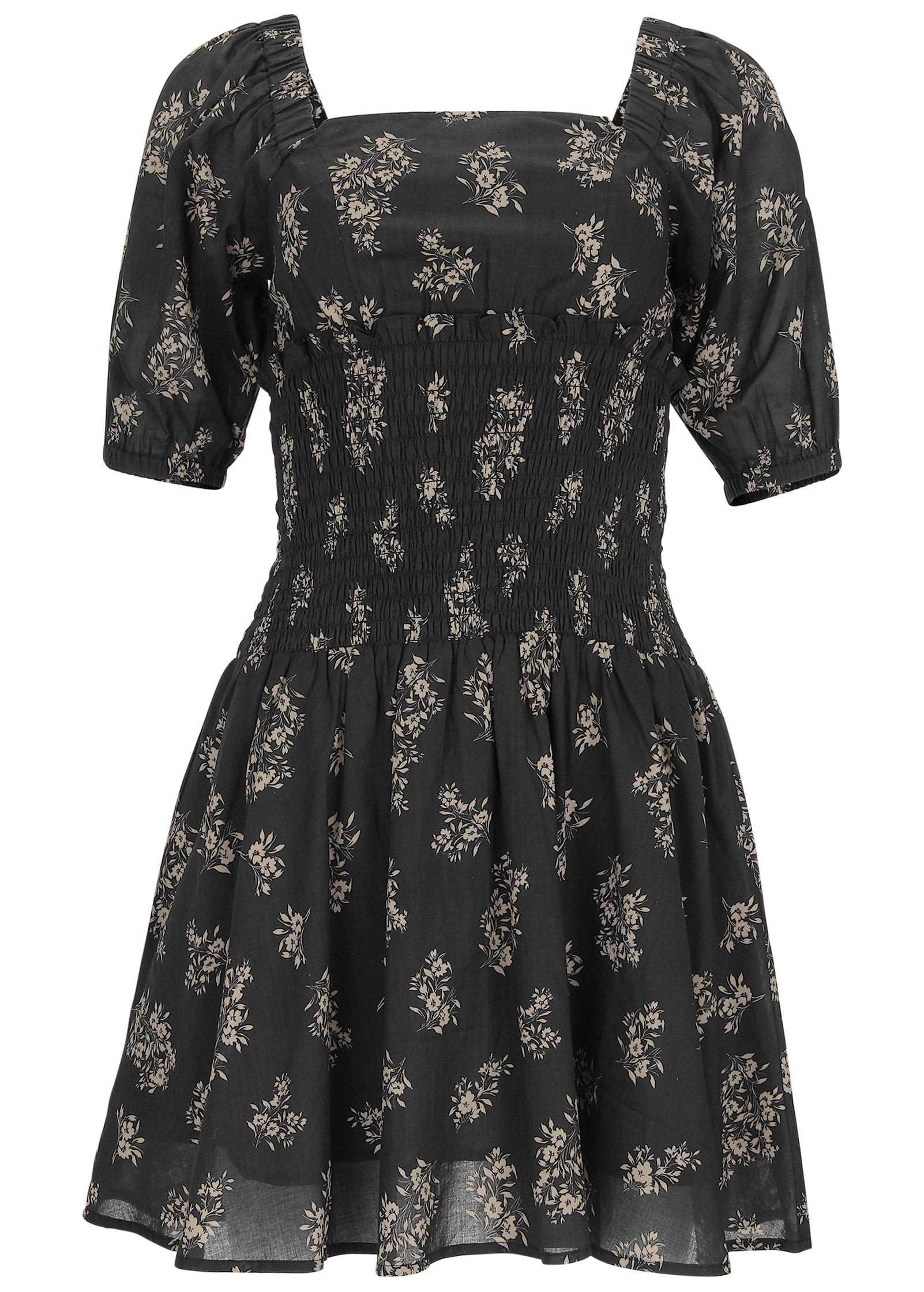 Cotton Voile Mini Dress - Tossed Wildflowers