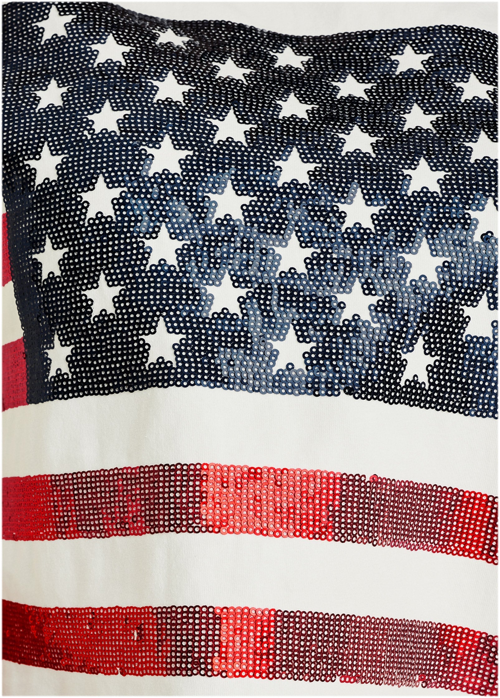Stars And Stripes Sequin Top - Cloud Dancer