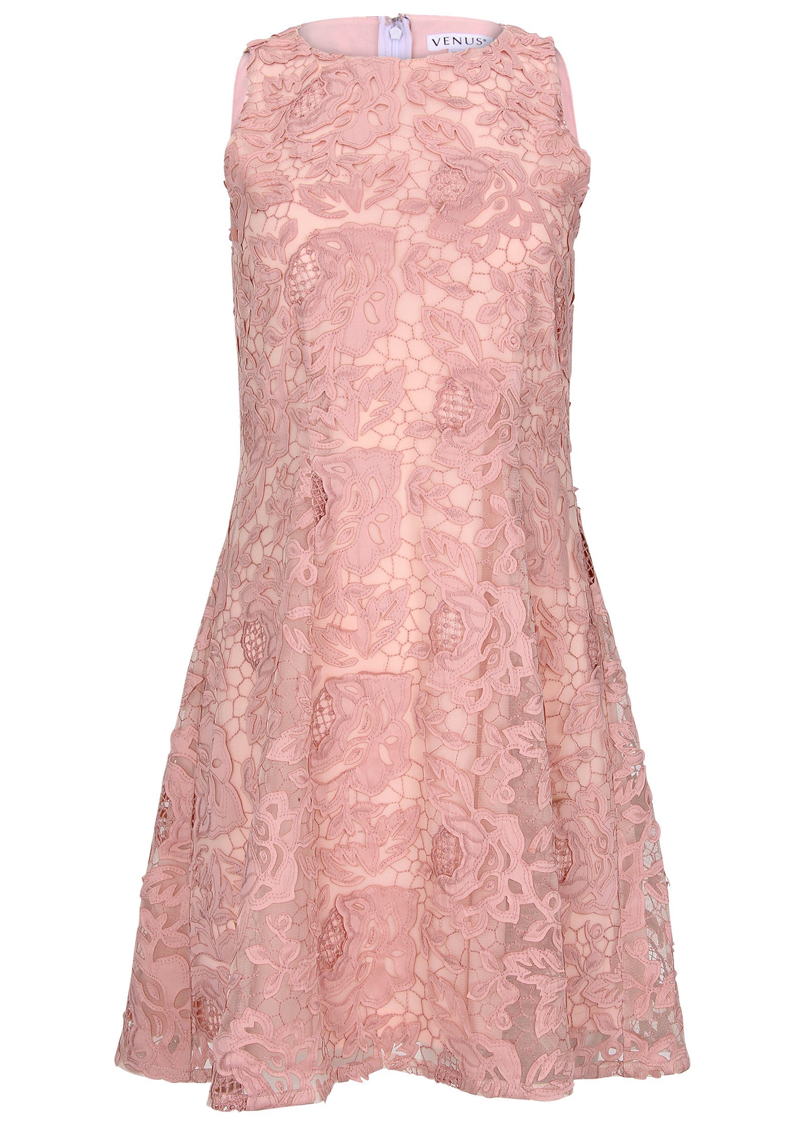 Lace Mini Dress - Evening Sand