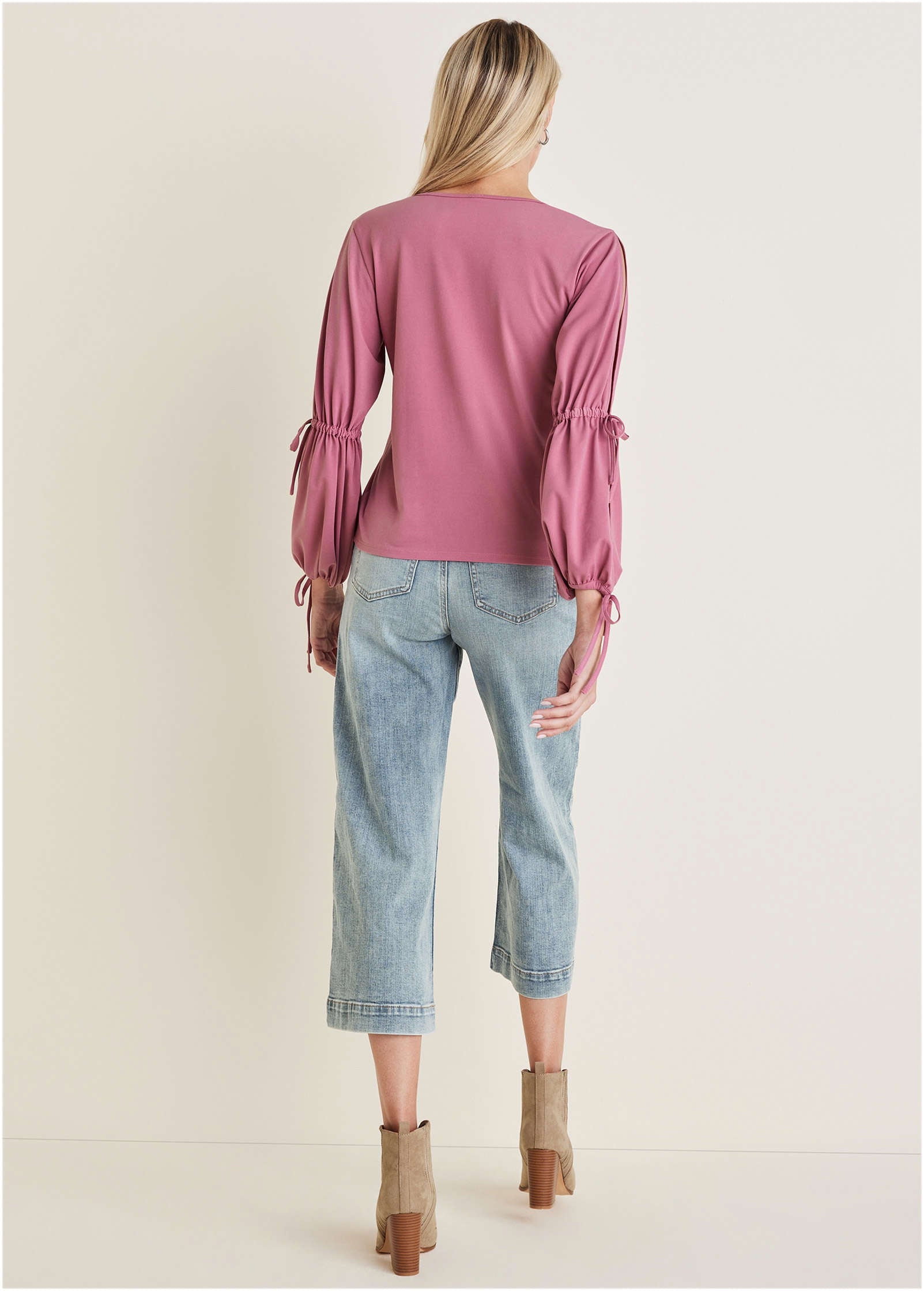 Tie Sleeve Blouse - Heather Rose