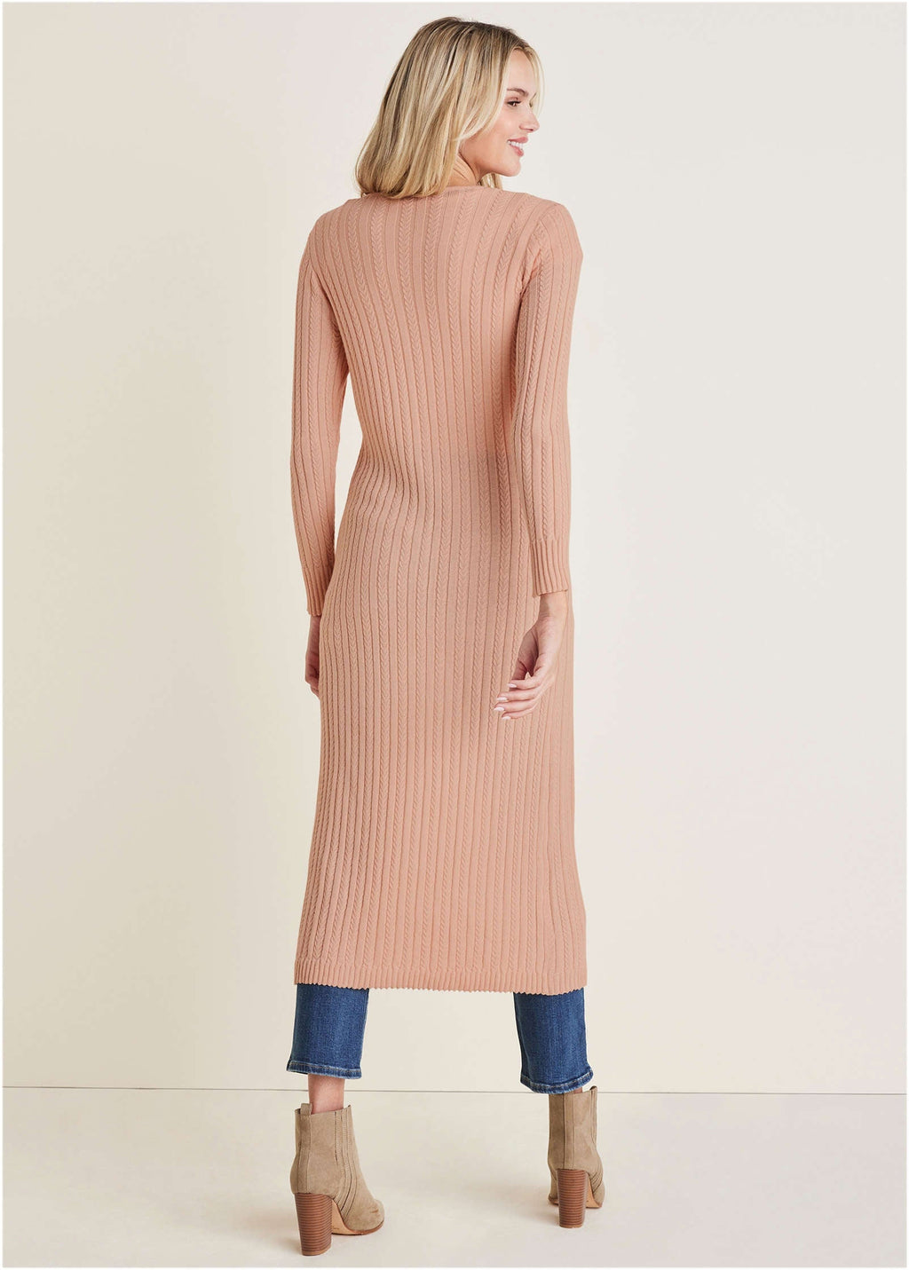 Pointelle Duster - Evening Sand