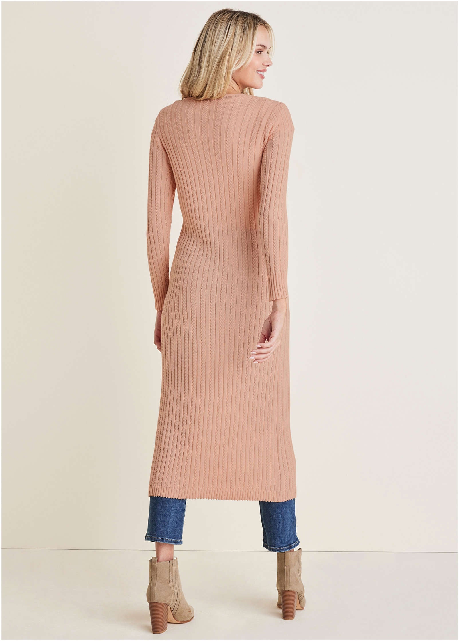 Pointelle Duster - Evening Sand