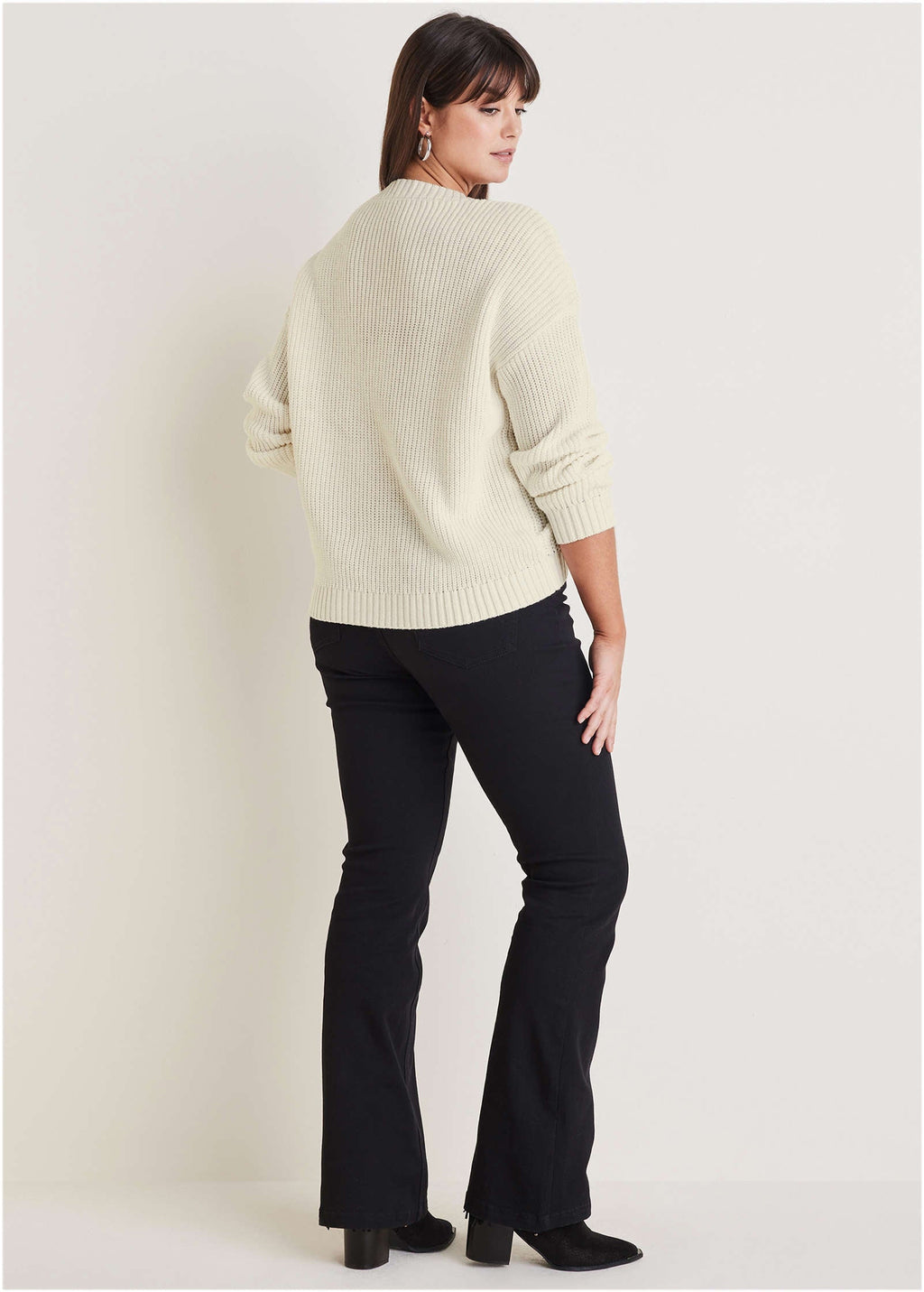 Cable Knit Sweater - Off White