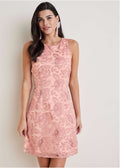 Lace Mini Dress - Evening Sand