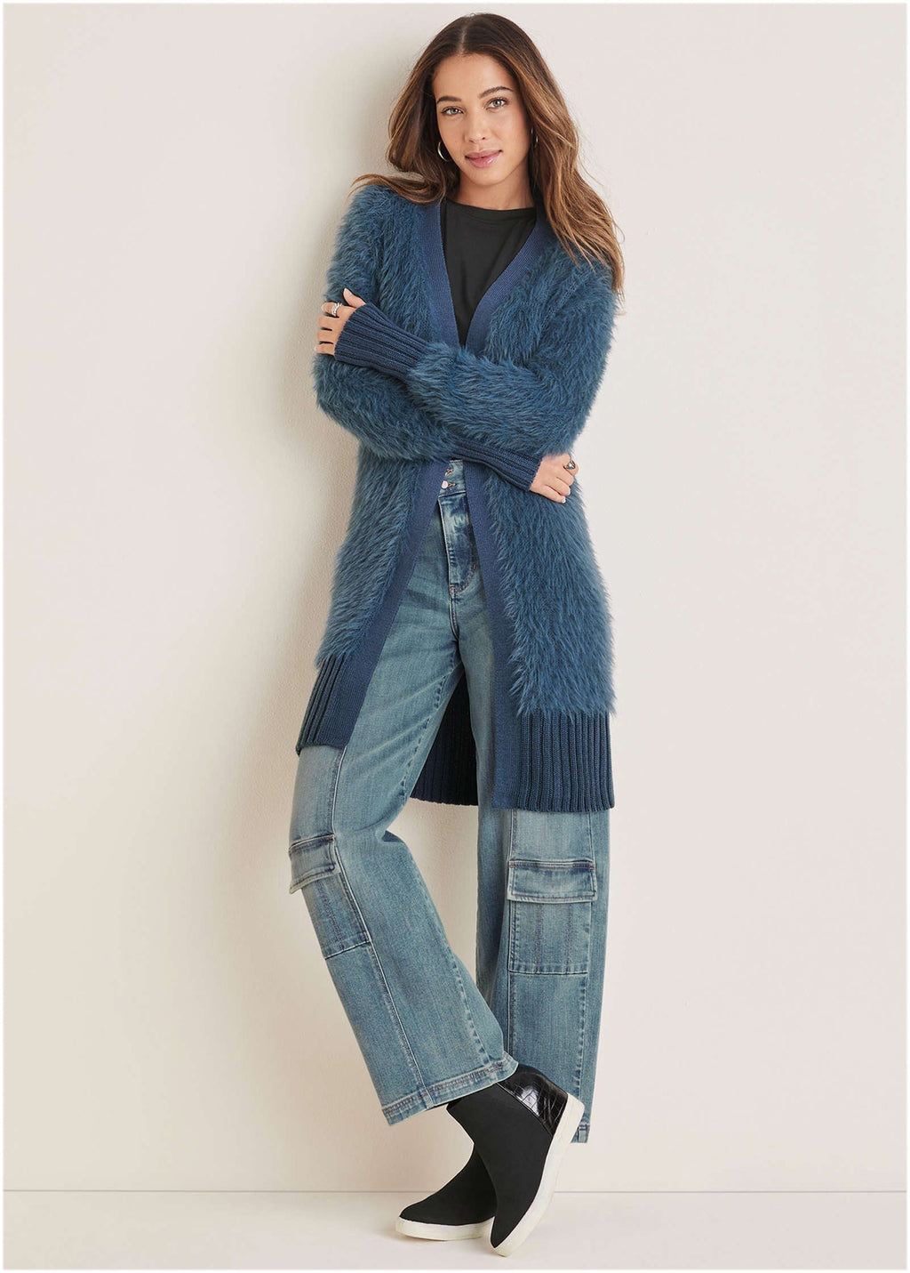 Eyelash Cardigan - Ensign Blue