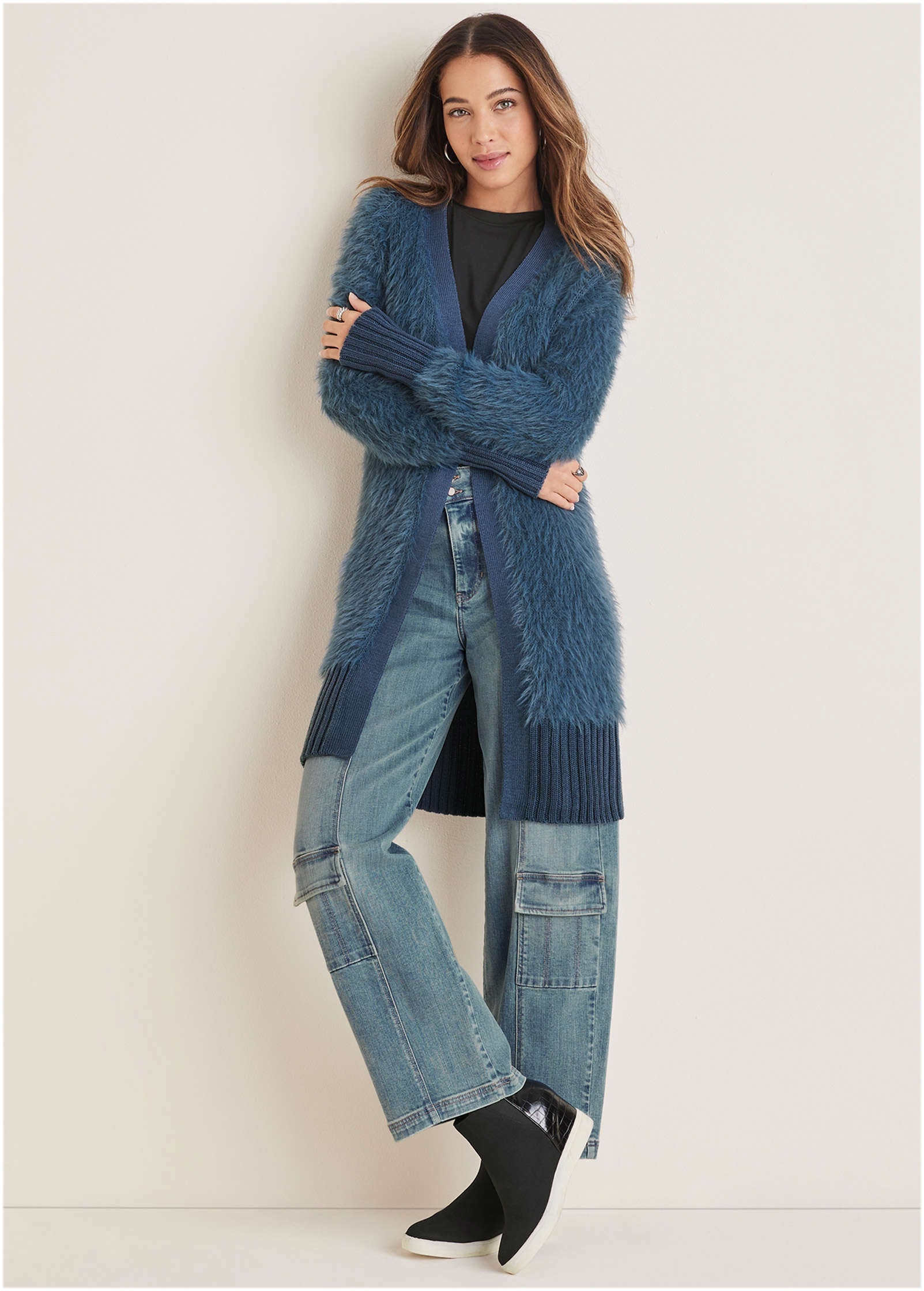 Eyelash Cardigan - Ensign Blue