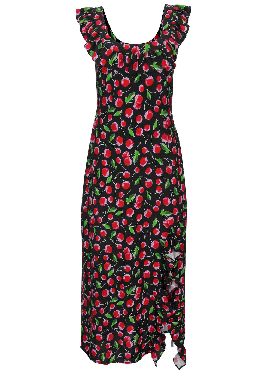 Ruffle Maxi Dress - Very Cherry