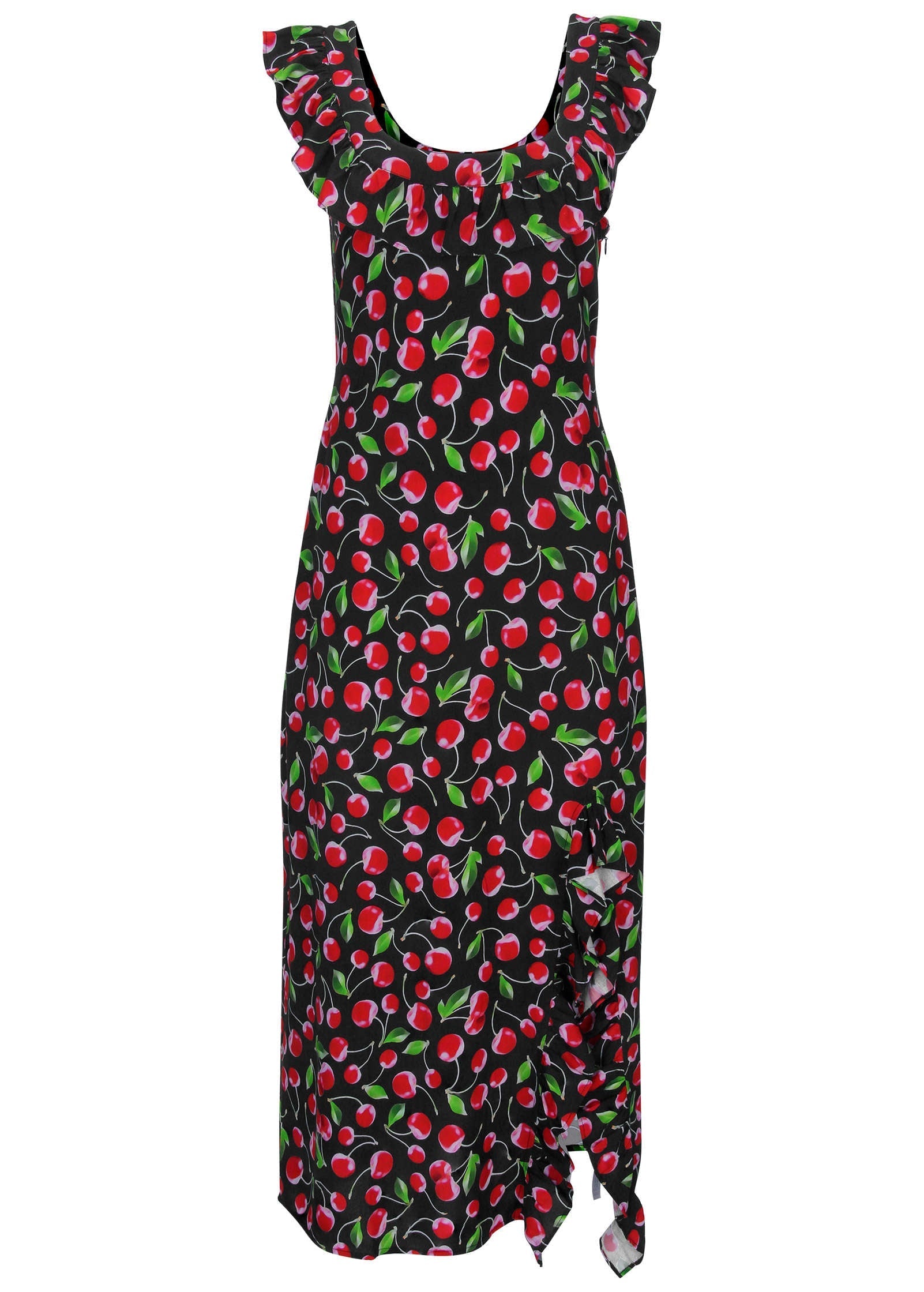 Ruffle Maxi Dress - Very Cherry