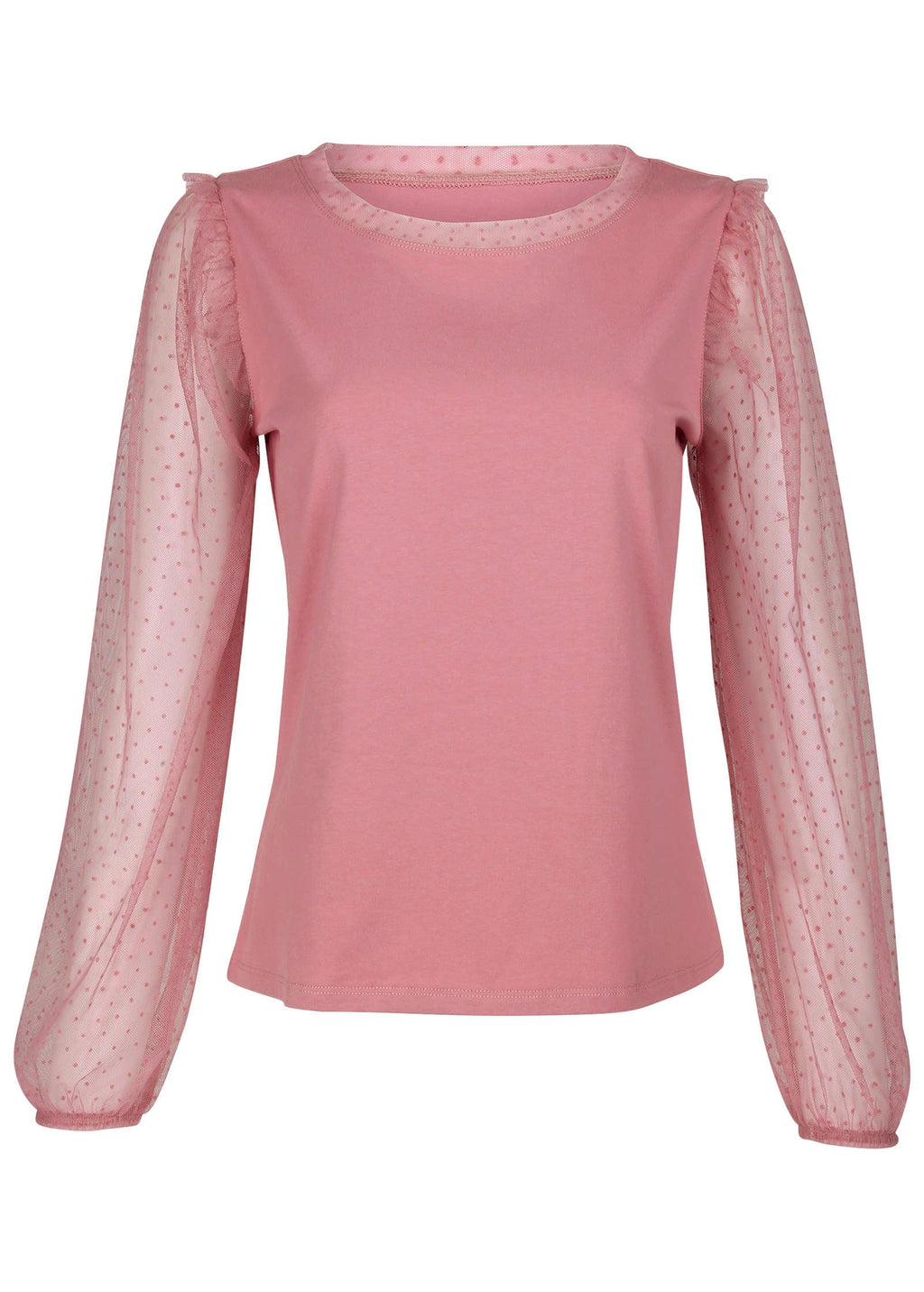 Dot Mesh Sleeve Top - Polignac