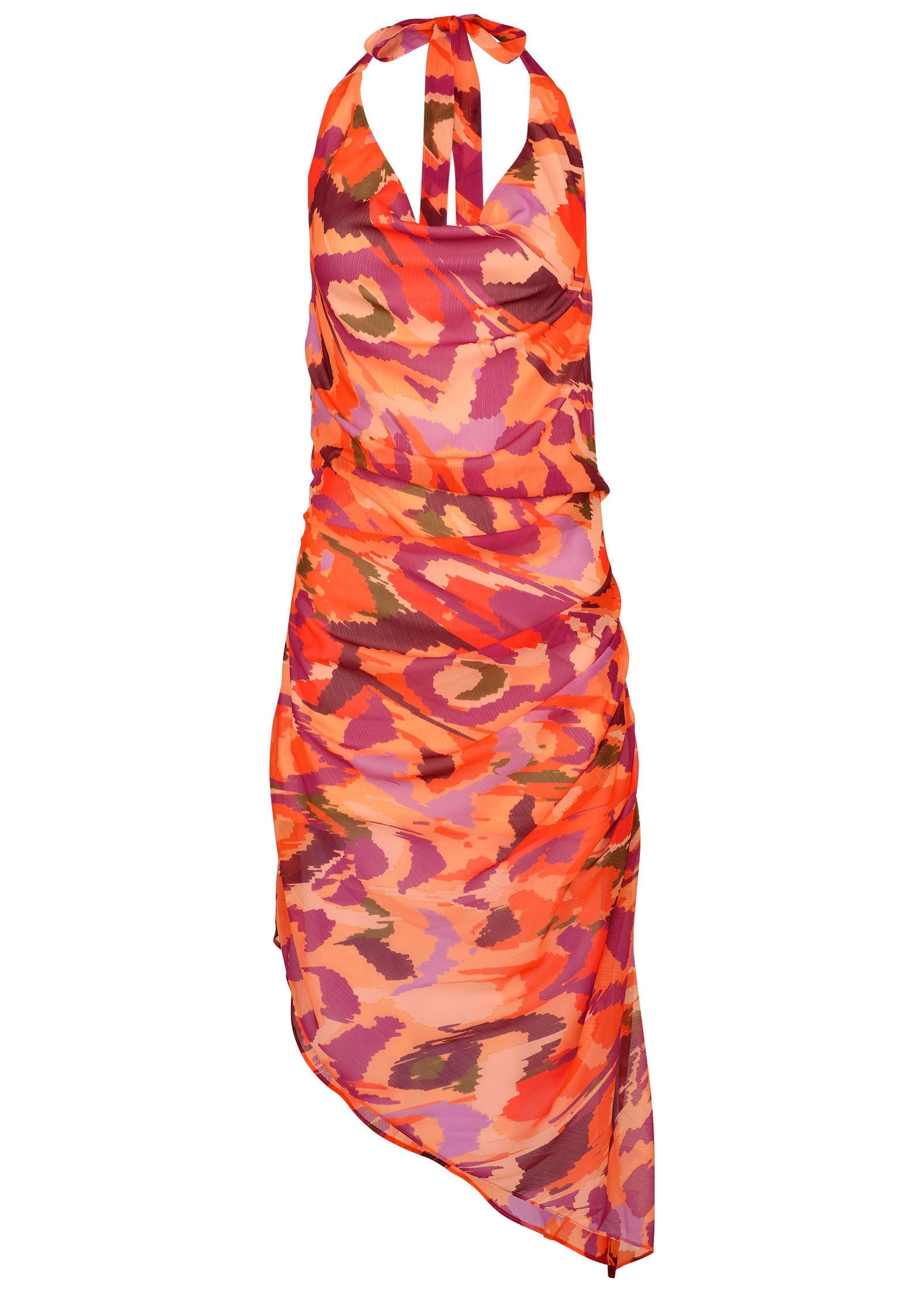 Chiffon High-Low Dress  - Soft Ikat