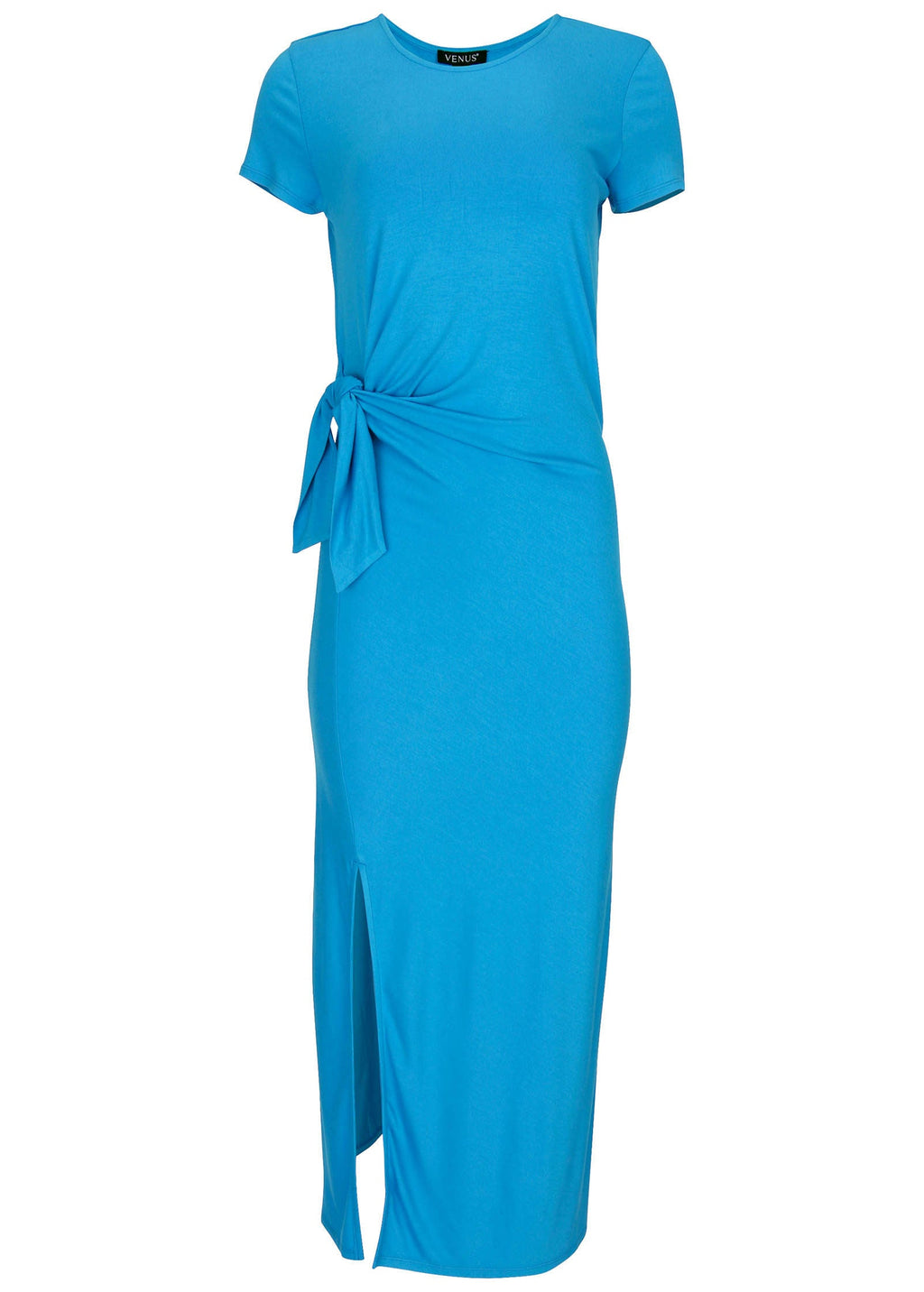 Tie Side Maxi Dress  - Blue