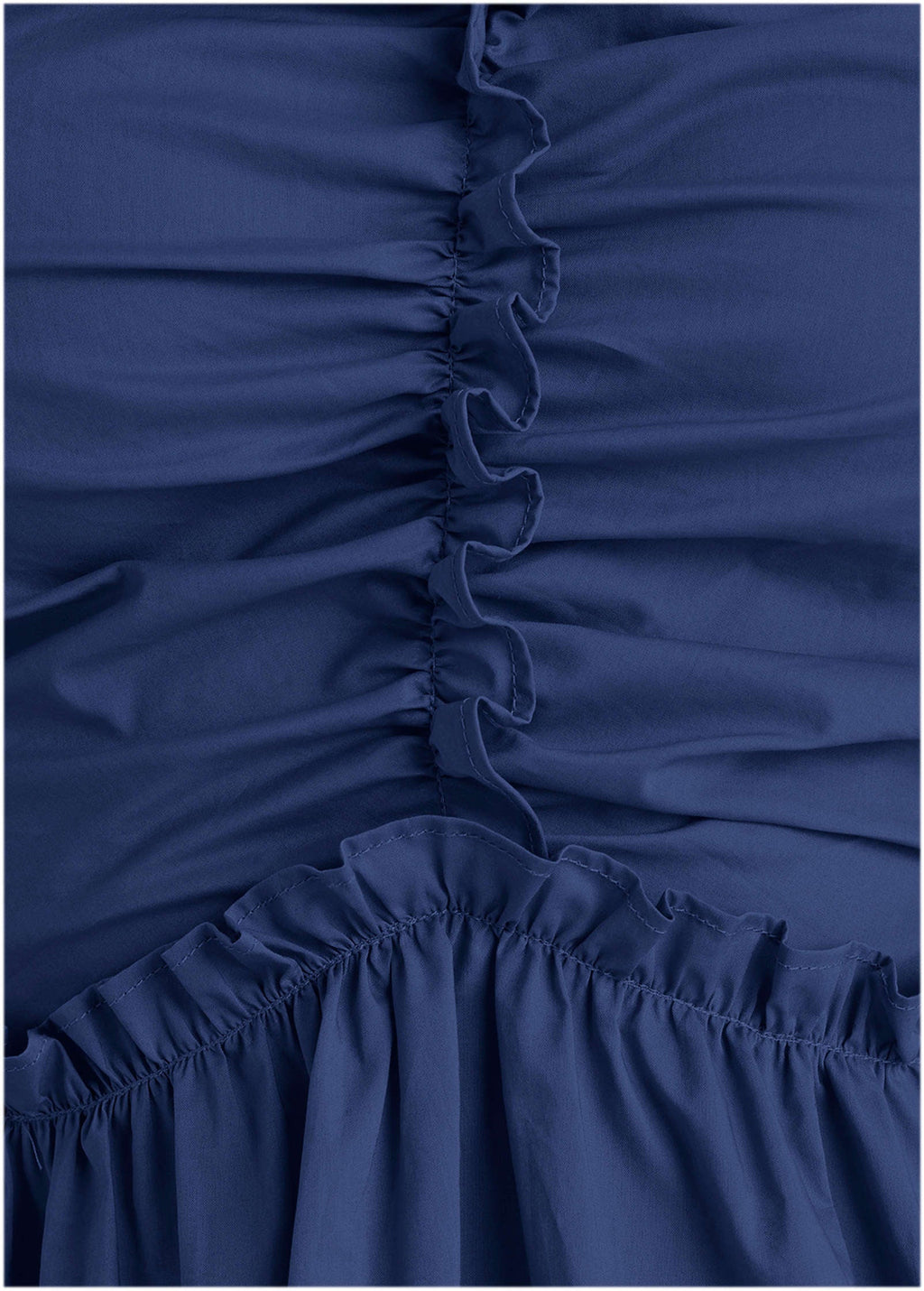 Ruched Sleeveless Mini - Dark Blue
