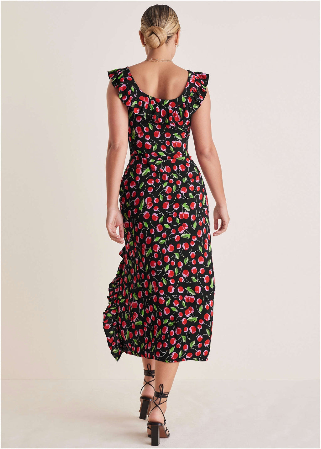 Ruffle Maxi Dress - Very Cherry